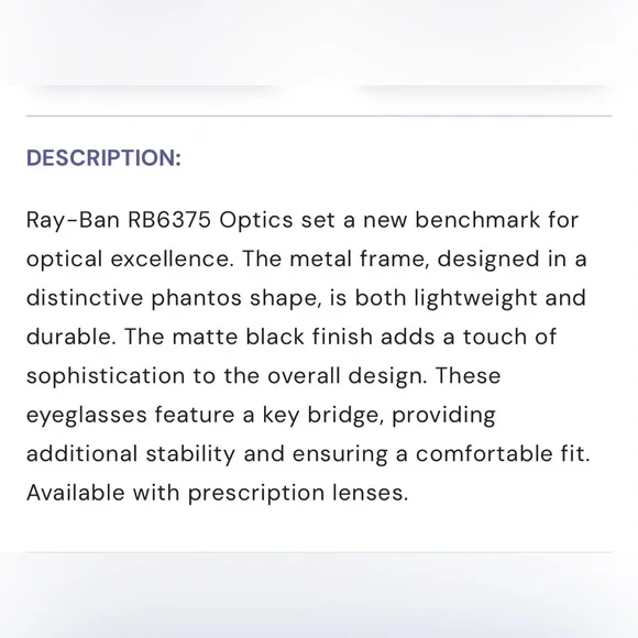 Ray Ban Reading Glasses. Style no. RB6375. - Picture 9 of 16
